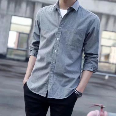 Áo sơ mi dài tay nam 5 màu, slim‑fit, size S‑5XL, thiết kế quá khổ công sở, giá chỉ 176.040₫