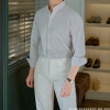 Áo sơ mi dài tay nam THE D kẻ sọc pastel oxford cao cấp giảm giá 350k 2
