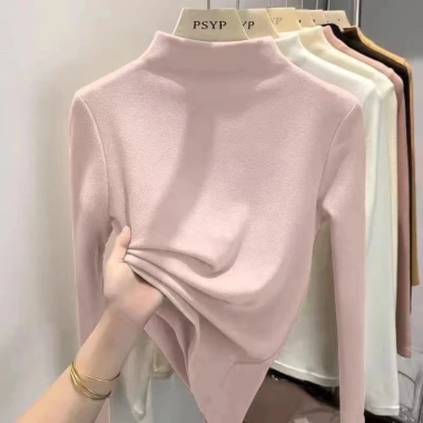 Áo sơ mi dài tay nữ cổ cao ấm áp, cơ bản mùa Thu/Đông 2.025 - Giá chỉ 90.300₫ 5
