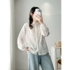 Áo sơ mi dài tay nữ cổ sen vân nổi - Thiết kế đẹp, giá chỉ 320.000 VND 6
