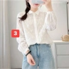 Áo sơ mi dài tay nữ cổ sen vân nổi - Thiết kế đẹp, giá chỉ 320.000 VND 9
