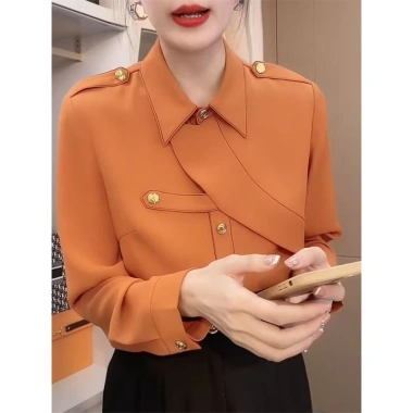 Áo Sơ Mi Dài Tay Nữ Công Sở 2.024 Hàn Quốc - Áo Trắng Sang Trọng Giá 297.793₫ 7