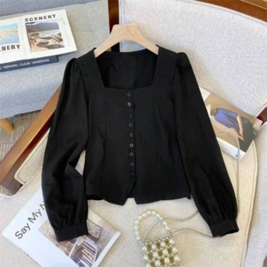 Áo sơ mi dài tay nữ size lớn cổ vuông ôm hơn, sang trọng, giá chỉ 217.460₫ 9 Áo sơ mi dài tay nữ size lớn cổ vuông ôm hơn, sang trọng, giá chỉ 217.460₫ 9
