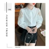 Áo sơ mi dài tay thêu màu trắng đơn giản: phong cách công sở, giá chỉ 229.591₫ 8