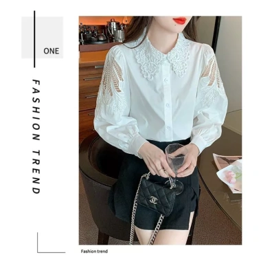 Áo sơ mi dài tay thêu màu trắng đơn giản: phong cách công sở, giá chỉ 229.591₫ 8 Áo sơ mi dài tay thêu màu trắng đơn giản: phong cách công sở, giá chỉ 229.591₫ 8
