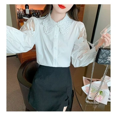Áo sơ mi dài tay thêu màu trắng đơn giản: phong cách công sở, giá chỉ 229.591₫ 9 Áo sơ mi dài tay thêu màu trắng đơn giản: phong cách công sở, giá chỉ 229.591₫ 9