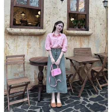 Áo sơ mi dài tay thô mềm Vyva dáng basic, túi ngực, siêu xinh SM01 - giảm giá 20% 7