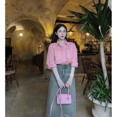 Áo sơ mi dài tay thô mềm Vyva dáng basic, túi ngực, siêu xinh SM01 - giảm giá 20% 9