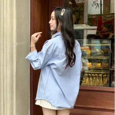 Áo sơ mi dài tay unisex Hàn Quốc Oxford cotton, form rộng, 4 màu Trắng Hồng Xanh Navy - Giá ưu đãi 138.600₫ 5 Áo sơ mi dài tay unisex Hàn Quốc Oxford cotton, form rộng, 4 màu Trắng Hồng Xanh Navy - Giá ưu đãi 138.600₫ 5