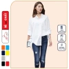 Áo sơ mi dáng rộng unisex dài tay trắng đen cotton lụa - Giá ưu đãi 120k MACboutique 2