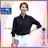 Áo sơ mi đen nữ KATIE cotton thoáng mát không nhăn, tay dài và tay ngắn, giá 209.900₫