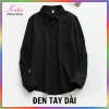 Áo sơ mi đen nữ KATIE cotton thoáng mát không nhăn, tay dài và tay ngắn, giá 209.900₫ 8