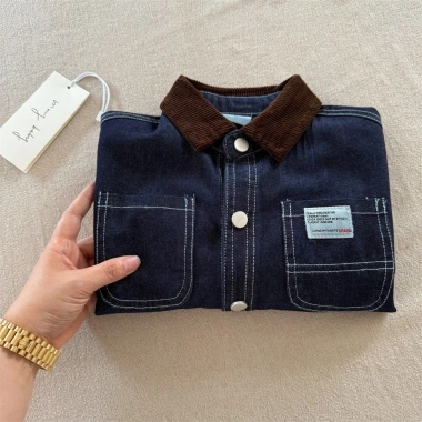 Áo Sơ Mi Denim Bé Trai 0-3 tuổi Mùa Thu - Nhẹ, Thoáng Mát, Phong Cách Nhiệt Đới, Thân Thiện Môi Trường, Giá 269.078₫ 2