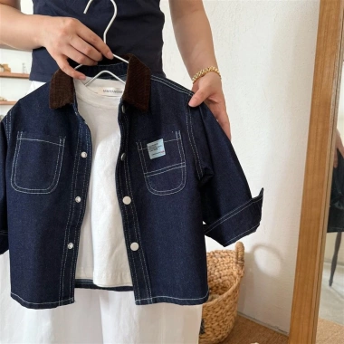 Áo Sơ Mi Denim Bé Trai 0-3 tuổi Mùa Thu - Nhẹ, Thoáng Mát, Phong Cách Nhiệt Đới, Thân Thiện Môi Trường, Giá 269.078₫ 3