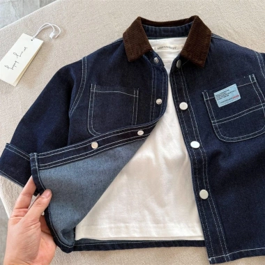 Áo Sơ Mi Denim Bé Trai 0-3 tuổi Mùa Thu - Nhẹ, Thoáng Mát, Phong Cách Nhiệt Đới, Thân Thiện Môi Trường, Giá 269.078₫ 4