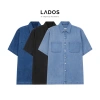 Áo sơ mi denim LADOS-18.163 vải jean mềm mát, dễ phối streetwear Hàn Quốc - 253k