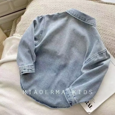 Áo sơ mi denim nhẹ bé trai 2-6 tuổi mùa thu, nhiệt đới thoáng mát, thân thiện môi trường 163.044 VND