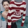 Áo sơ mi dệt kim 2.025 phong Tây, thắt thịt bao, phủ dài tay, sọc áo - 143.640 VND 3