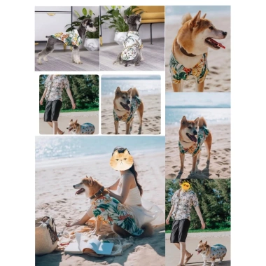 Áo sơ mi Hawaii cho thú cưng – Shiba Inu, Golden Retriever, mèo trắng 295.797 VND 4