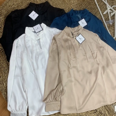 Áo sơ mi HINSTORE công sở nữ lụa tay bồng dài tay cổ xoắn - Giá chỉ 182.000đ 8 Áo sơ mi HINSTORE công sở nữ lụa tay bồng dài tay cổ xoắn - Giá chỉ 182.000đ 8