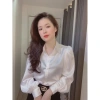 Áo sơ mi Hinstore lụa trắng cổ đức tay bông - Công sở nữ giá rẻ 188k 2