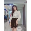 Áo sơ mi Hinstore lụa trắng cổ đức tay bông - Công sở nữ giá rẻ 188k 4