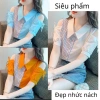 Áo sơ mi hở vai lụa công sở cộc tay cổ đức kiểu Hàn Quốc, vải mềm, nhiều màu, giảm giá 23% 4