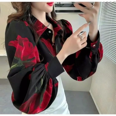 Áo sơ mi hoa nữ thanh lịch công sở - Thiết kế áo kiểu đẹp mã HU94, giá chỉ 399.000₫ 2