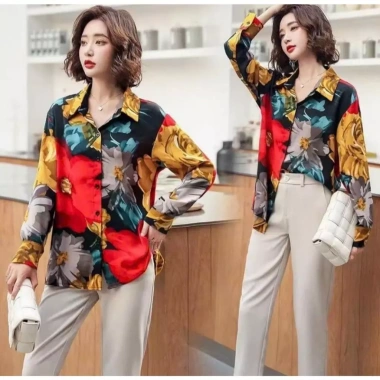 Áo sơ mi hoa nữ thanh lịch công sở - Thiết kế áo kiểu đẹp mã HU94, giá chỉ 399.000₫ 4