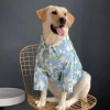 Áo sơ mi hoa tay ngắn cho chó lớn polyester thoáng mát Golden, Border Collie - Giảm giá