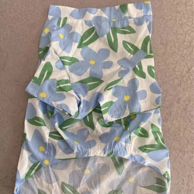 Áo sơ mi hoa tay ngắn cho chó lớn polyester thoáng mát Golden, Border Collie - Giảm giá 4