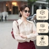 Áo sơ mi họa tiết tay dài phối bèo vai LA455 – Giá ưu đãi 453.600₫, mềm mại, thanh lịch