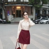 Áo sơ mi họa tiết tay dài phối bèo vai LA455 – Giá ưu đãi 453.600₫, mềm mại, thanh lịch 5