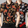 Áo Sơ Mi Ice Silk Tay Ngắn Hoa Rồng Retro - Mùa Hè 9.212 Tây Tạng Giá Ưu Đãi 217k 8