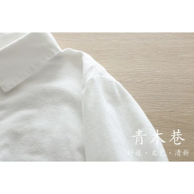 Áo sơ mi JK Hàn Quốc thêu tình yêu, cotton mềm, tay dài trắng, giảm 23% chỉ 200.880đ 6