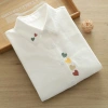 Áo sơ mi JK Hàn Quốc thêu tình yêu, cotton mềm, tay dài trắng, giảm 23% chỉ 200.880đ 9