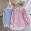 Áo Sơ Mi Kẻ Cổ Sen Dài Tay MINZ STORE 8.043 - Họa Tiết Nơ Công Sở Giá 250.000 2