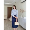 Áo Sơ Mi Kẻ Cổ Sen Dài Tay MINZ STORE 8.043 - Họa Tiết Nơ Công Sở Giá 250.000 4