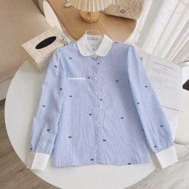 Áo Sơ Mi Kẻ Cổ Sen Dài Tay MINZ STORE 8.043 - Họa Tiết Nơ Công Sở Giá 250.000 8 Áo Sơ Mi Kẻ Cổ Sen Dài Tay MINZ STORE 8.043 - Họa Tiết Nơ Công Sở Giá 250.000 8