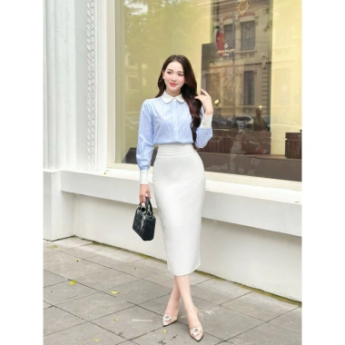 Áo sơ mi kẻ phối cổ trắng thiết kế cao cấp - Giảm còn 250.000₫ 2