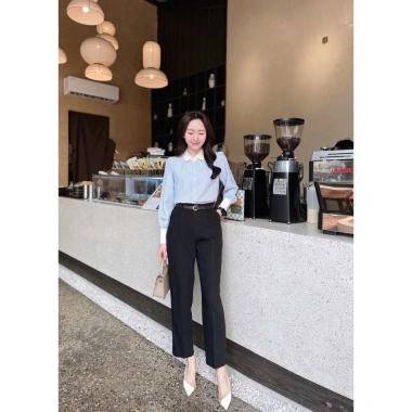 Áo sơ mi kẻ phối cổ trắng thiết kế cao cấp - Giảm còn 250.000₫ 5