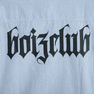 Áo sơ mi kẻ sọc họa tiết in chữ Boy z Club, unisex rộng, giá chỉ 79.000đ