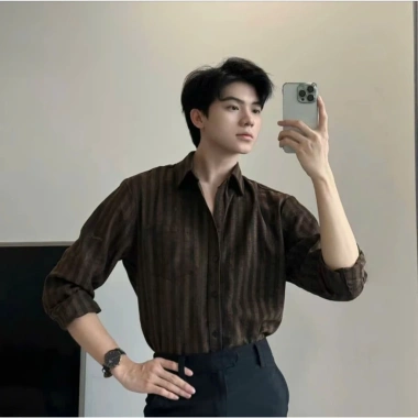 Áo sơ mi kẻ sọc nam cao cấp COLOSSUS A38 - Dạ mềm, đứng form, chống nhăn, thích hợp đi làm, đi chơi, đi biển - 2.025 4