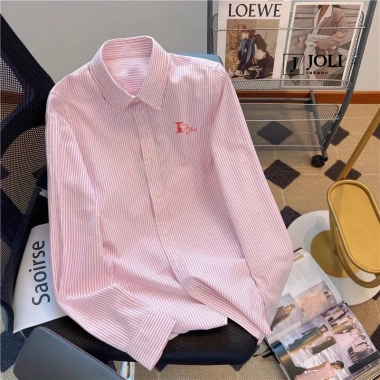 Áo sơ mi kẻ thêu chữ LoveYou dài tay unisex, form rộng thoáng mát cho nam nữ 3