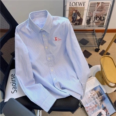 Áo sơ mi kẻ thêu chữ LoveYou dài tay unisex, form rộng thoáng mát cho nam nữ 9