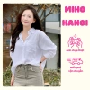 Áo sơ mi linen xước dáng đuôi tôm MihoHanoi - Thoáng mát, giá chỉ 205.000₫