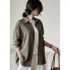 Áo sơ mi linen xước dáng đuôi tôm MihoHanoi - Thoáng mát, giá chỉ 205.000₫ 3
