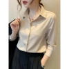 Áo sơ mi lụa bóng công sở cao cấp nữ hiện đại, trẻ trung, size 40-90kg fom chuẩn đẹp A4.375