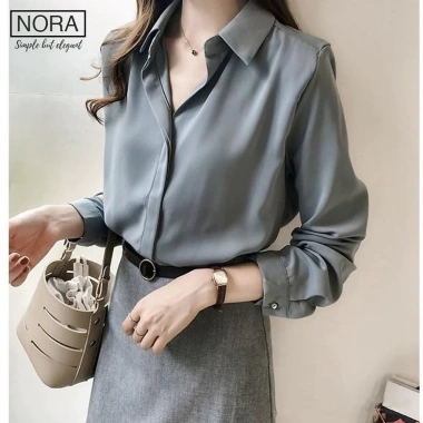 Áo sơ mi lụa bóng công sở cao cấp nữ hiện đại, trẻ trung, size 40-90kg fom chuẩn đẹp A4.375 3