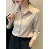 Áo sơ mi lụa bóng công sở cao cấp nữ hiện đại, trẻ trung, size 40-90kg fom chuẩn đẹp A4.375 8